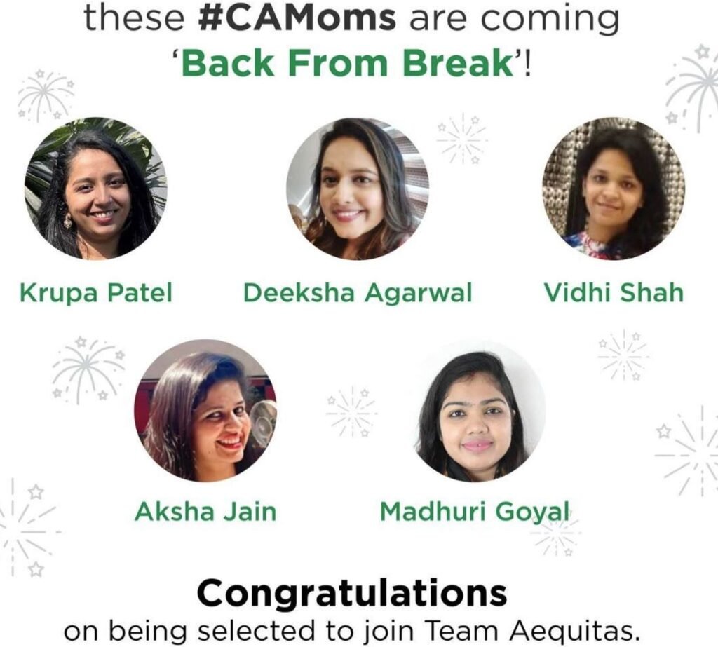 Women professionals rejoining the workforce with Aequitas India’s Back from Break initiative – investment management companies in India